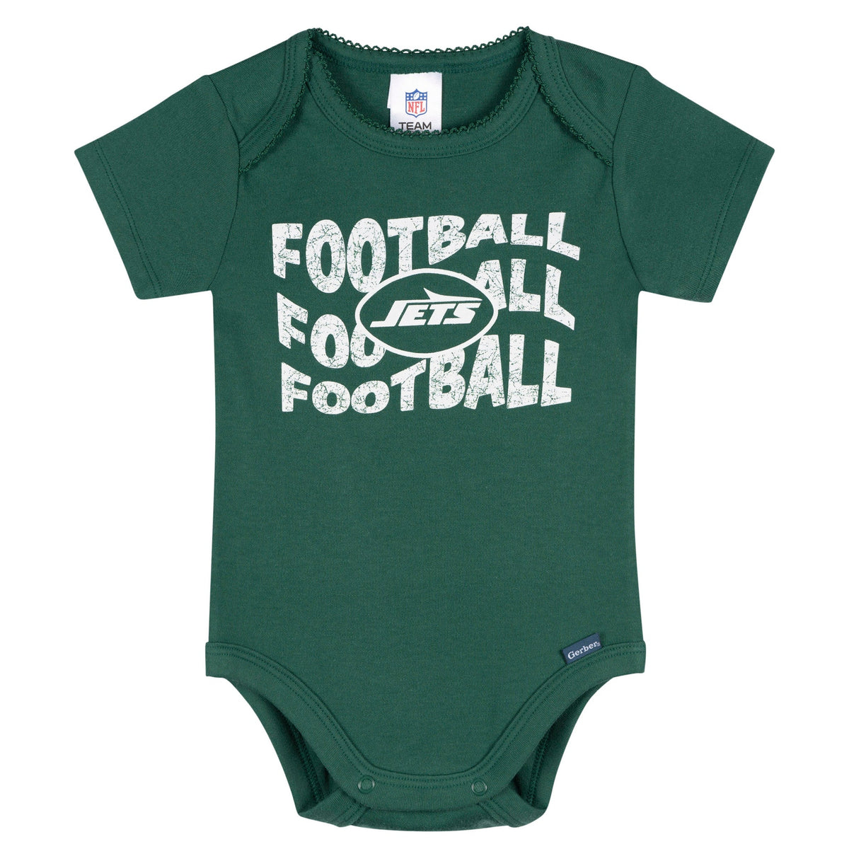 3-Pack Baby Girls New York Jets Bodysuit Set, view 4