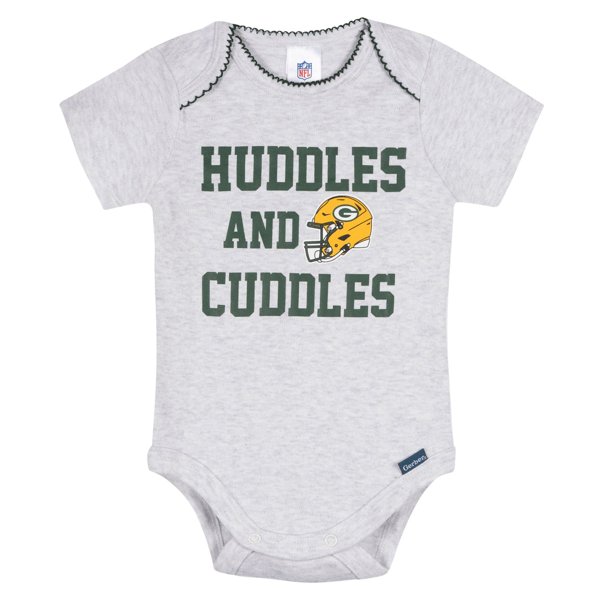 3-Pack Baby Girls Green Bay Packers Bodysuit Set, view 3