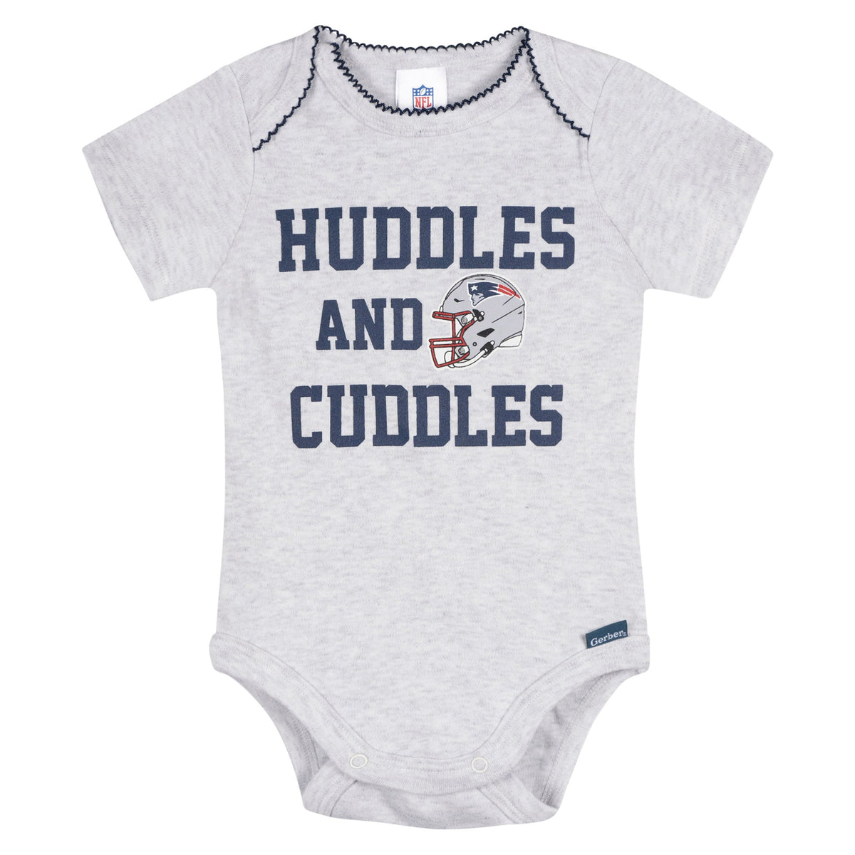 3-Pack Baby Girls New England Patriots Bodysuit Set, view 2