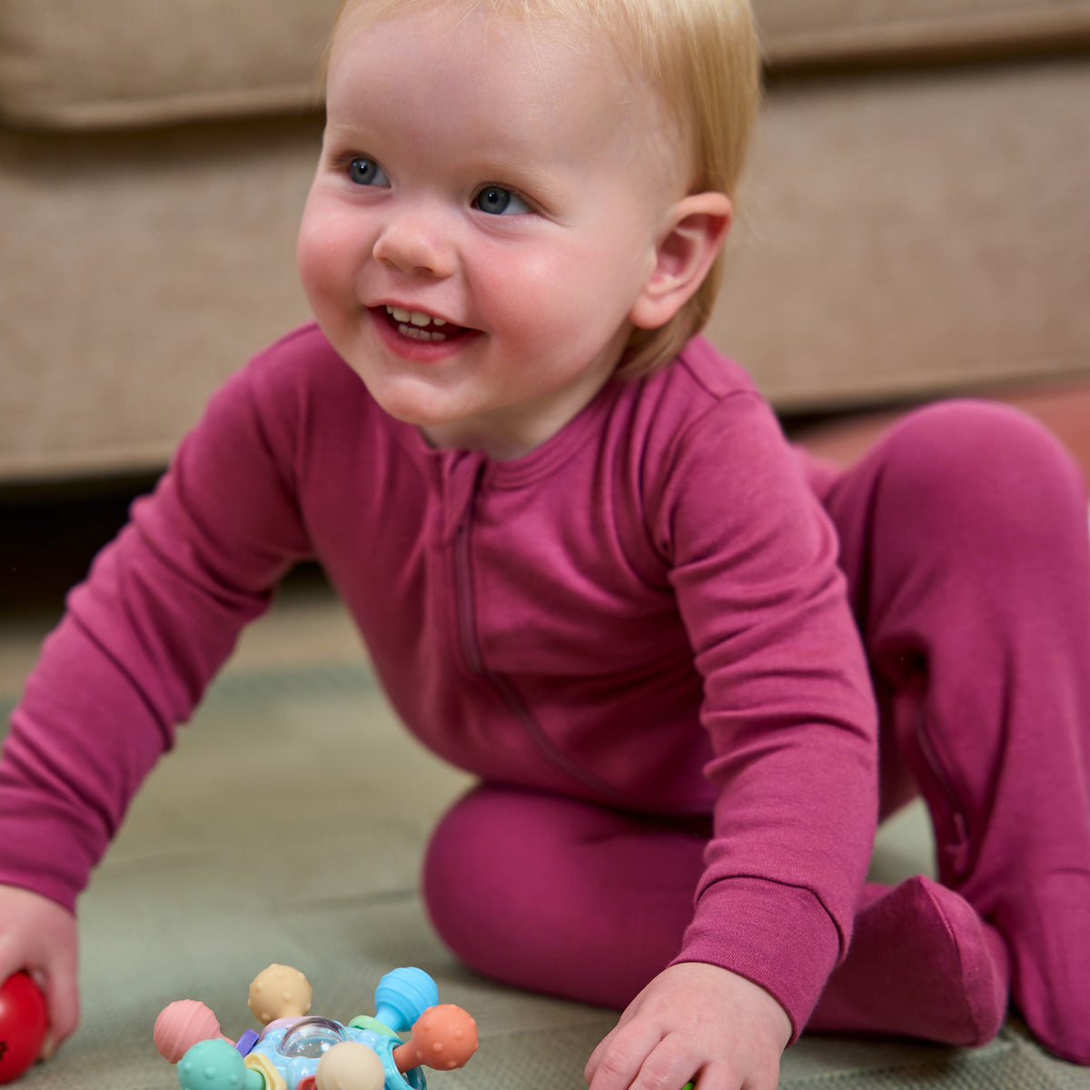 3-Pack Baby Girls Violet Sleep 'N Play