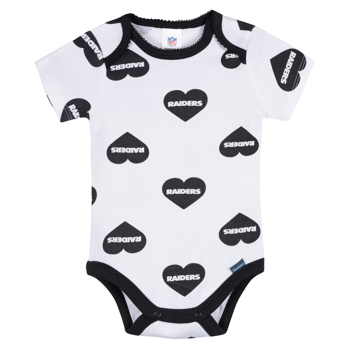 3-Pack Baby Girls Las Vegas Raiders Bodysuit Set, view 2