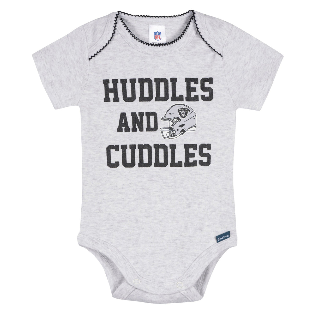 3-Pack Baby Girls Las Vegas Raiders Bodysuit Set, view 3