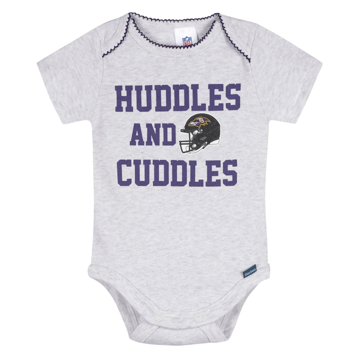 3-Pack Baby Girls Baltimore Ravens Bodysuit Set, view 2