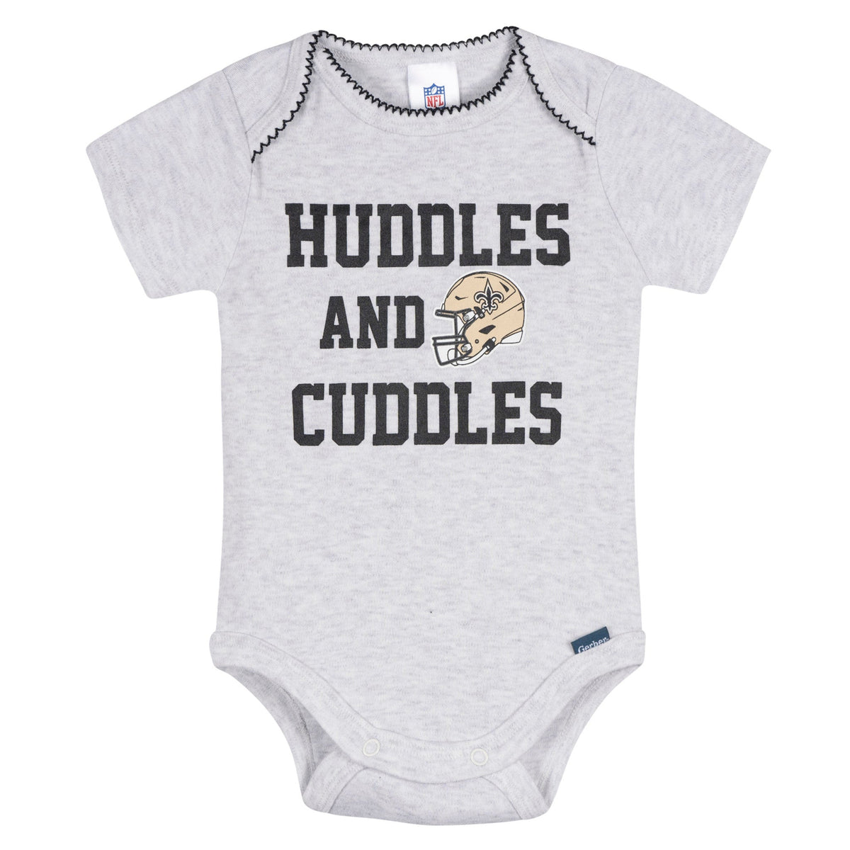 3-Pack Baby Girls New Orleans Saints Bodysuit Set, view 2