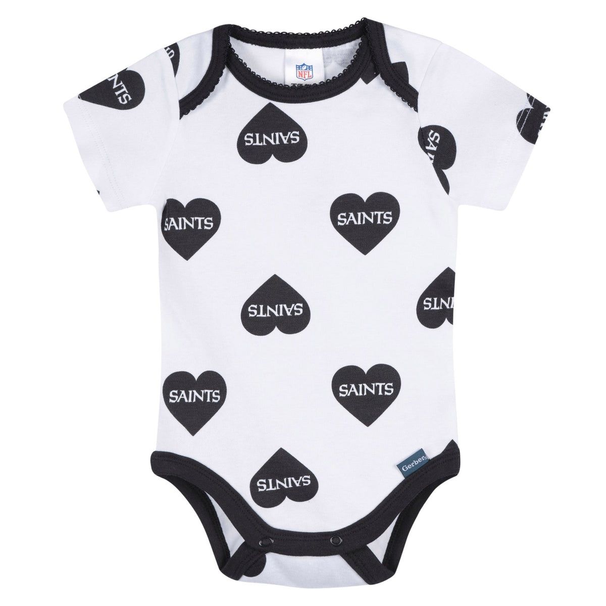 3-Pack Baby Girls New Orleans Saints Bodysuit Set, view 3