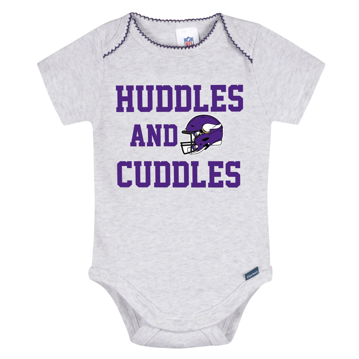 3-Pack Baby Girls Minnesota Vikings Bodysuit Set, view 3
