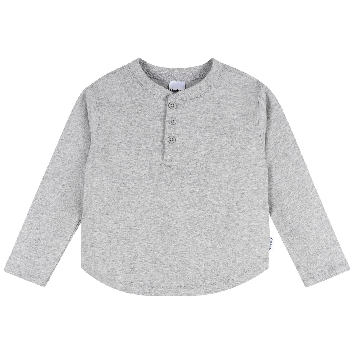 3-Pack Infant & Toddler Boys Black/White/Grey Long Sleeve Shirts, view 4
