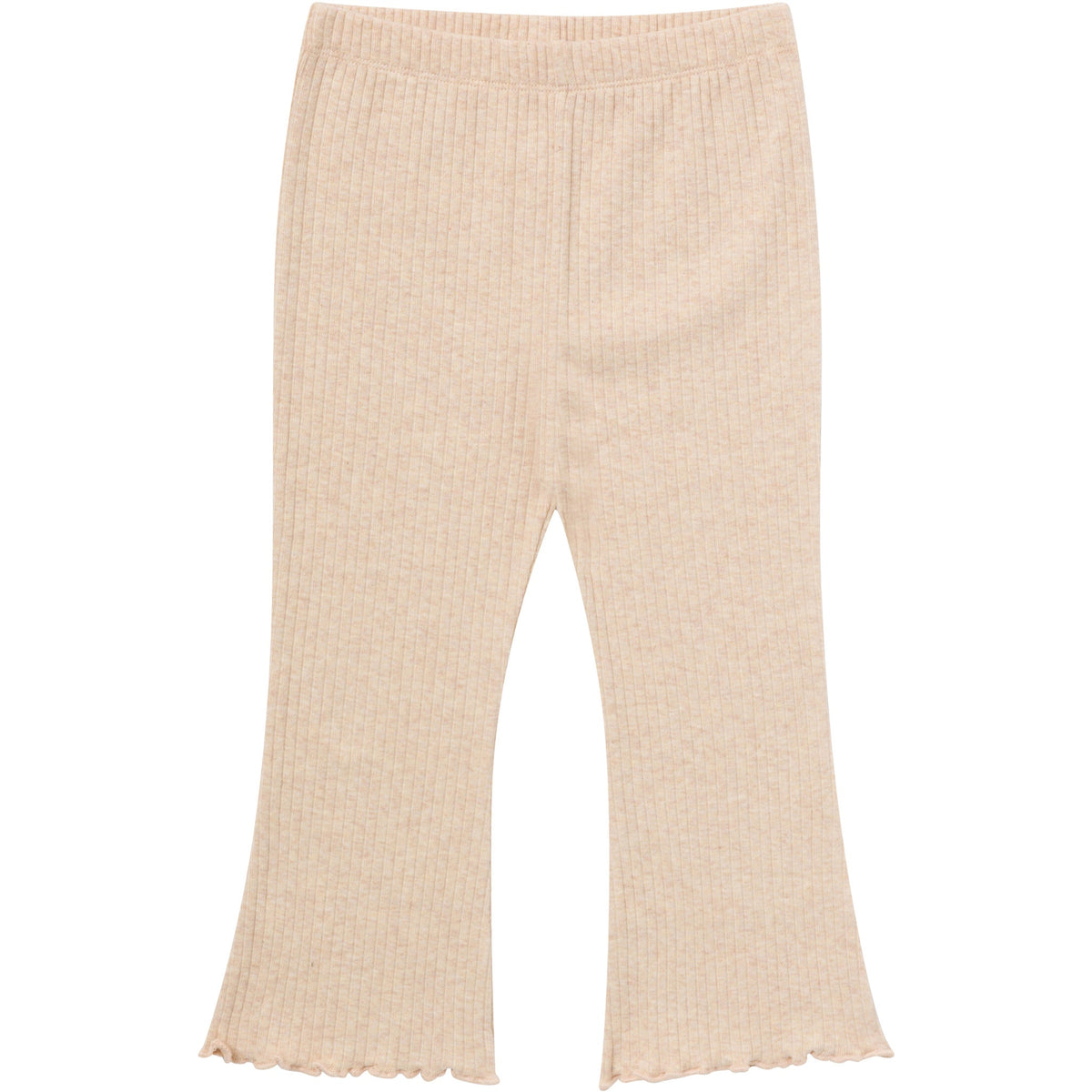 3-Pack Infant & Toddler Girls Brown Flowers, Oatmeal and Black Textured Flare Leggings, view 3
