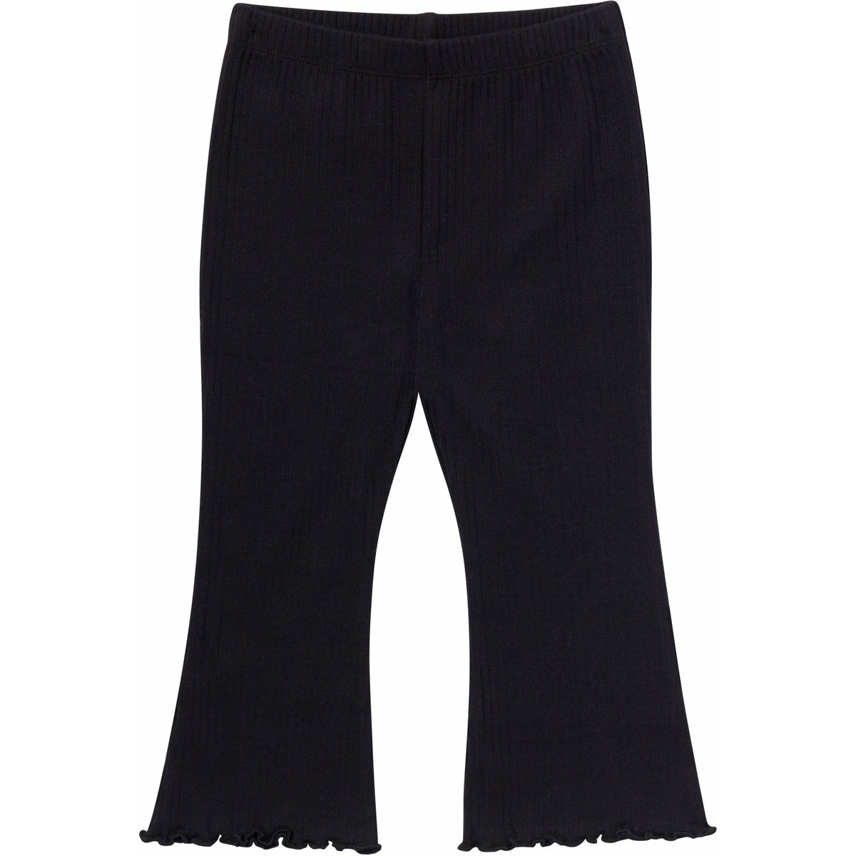 3-Pack Infant & Toddler Girls Brown Flowers, Oatmeal and Black Textured Flare Leggings, view 4