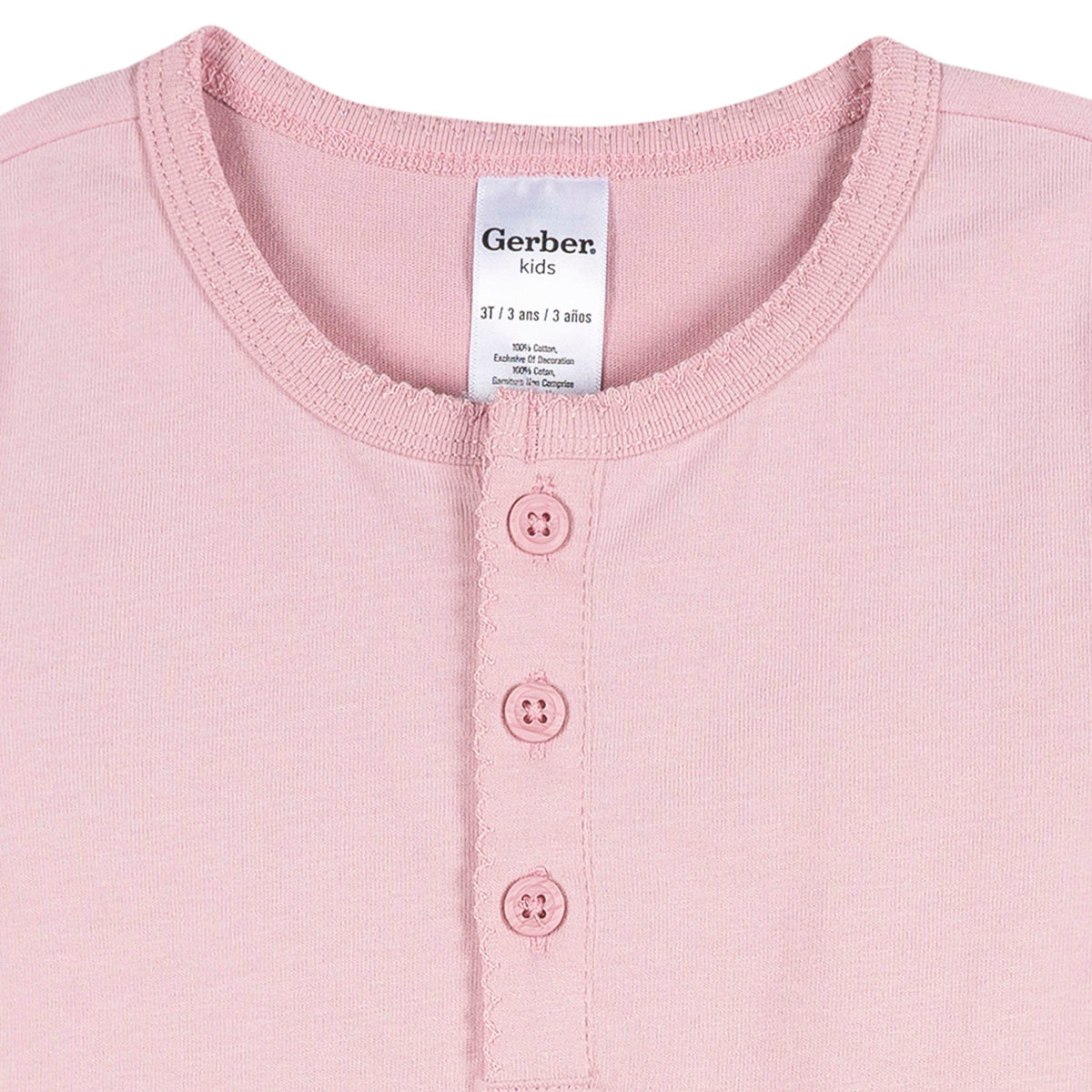 3-Pack Infant & Toddler Girls Navy/Oatmeal/Violet Long Sleeve Shirts, view 4