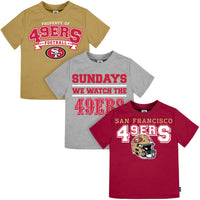 3-Pack Infant & Toddler Neutral 49ers T-Shirts