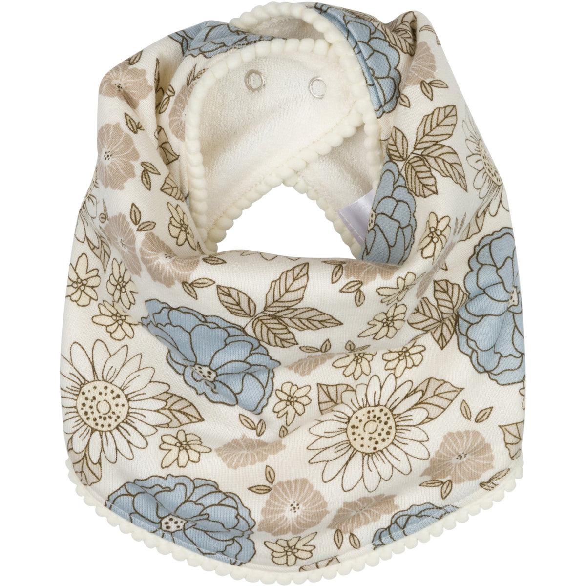3-Piece Baby Girl Retro Floral Bandana Bib & Burpcloth Set, view 5