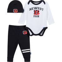 3-Piece Baby Boys Cincinatti Bengals Bodysuit, Active Pant and Cap