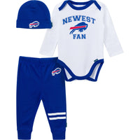 3-Piece Baby Boys Buffalo Bills Bodysuit, Active Pant and Cap
