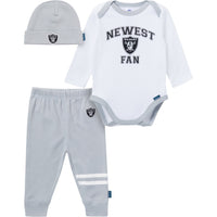 3-Piece Baby Boys Las Vegas Raiders Bodysuit, Active Pant and Cap