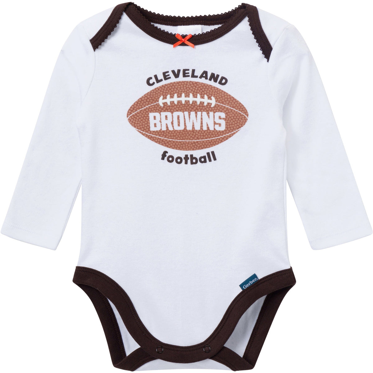 3-Piece Baby Girls Cleveland Browns Bodysuit, Pants & Headband Set, view 3