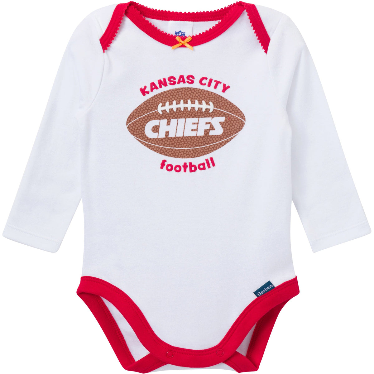 3-Piece Baby Girls Kansas City Chiefs Bodysuit, Pants & Headband Set, view 4