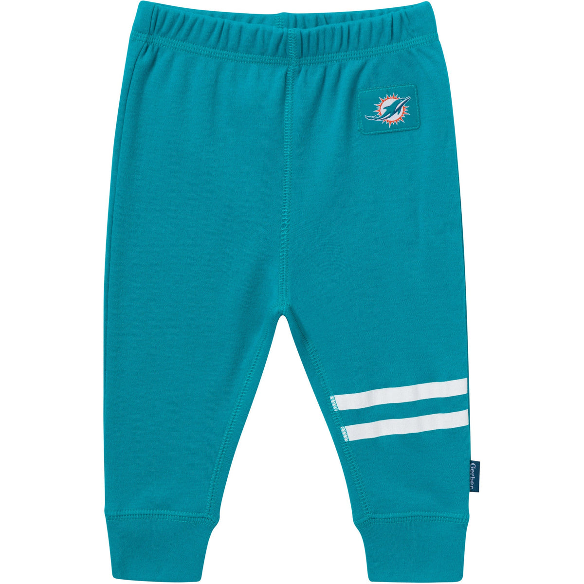 3-Piece Baby Girls Miami Dolphins Bodysuit, Pants & Headband Set, view 4
