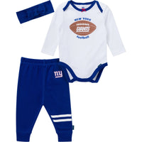 3-Piece Baby Girls New York Giants Bodysuit, Pants & Headband Set
