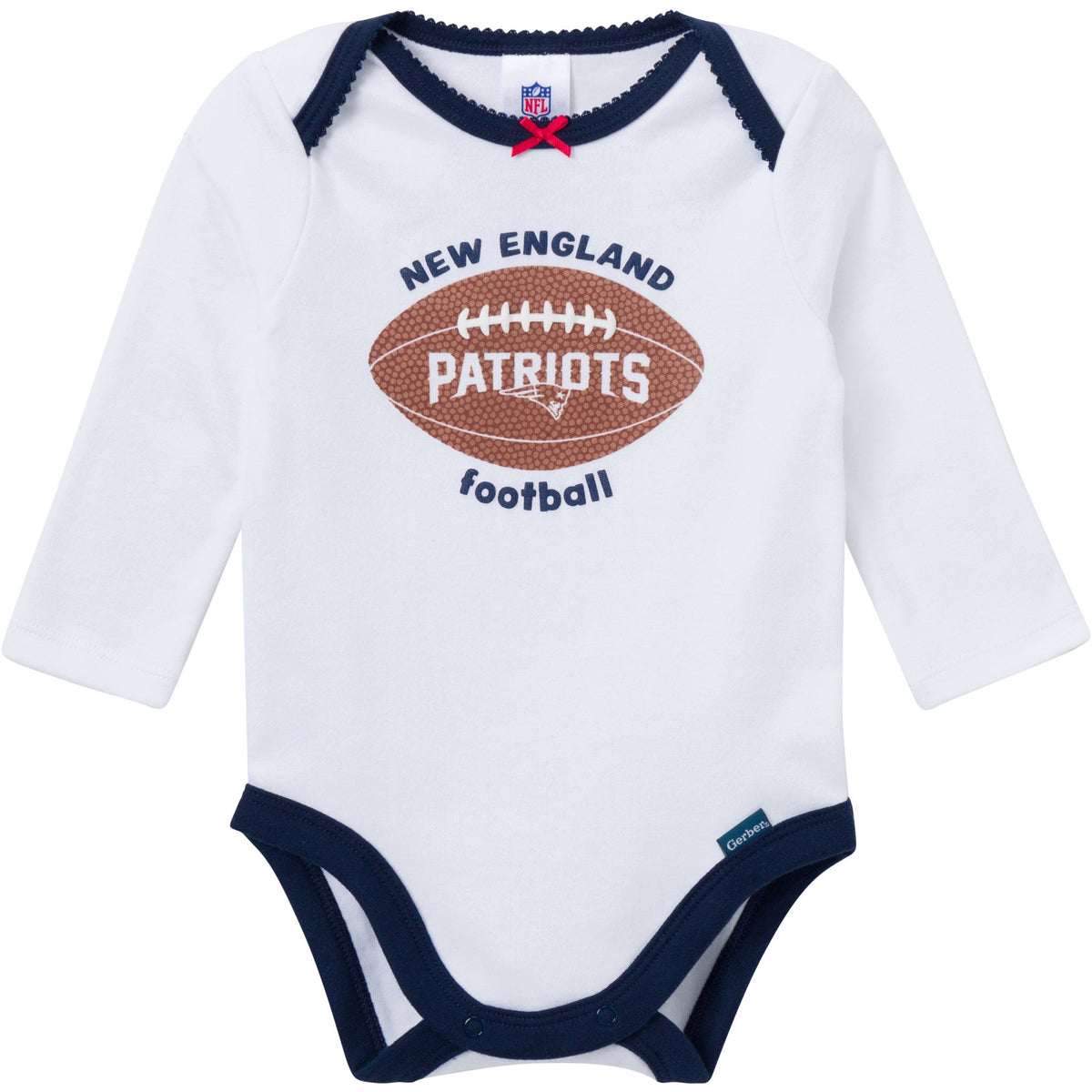 3-Piece Baby Girls New England Patriots Bodysuit, Pants & Headband Set, view 3