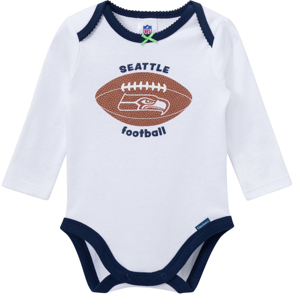 3-Piece Baby Girls Seattle Seahawks Bodysuit, Pants & Headband Set, view 3