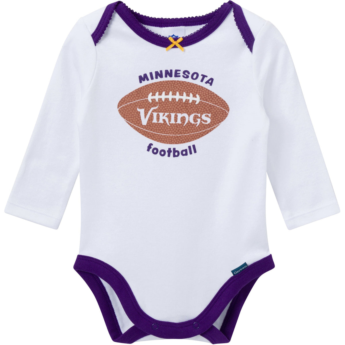 3-Piece Baby Girls Minnesota Vikings Bodysuit, Pants & Headband Set, view 3