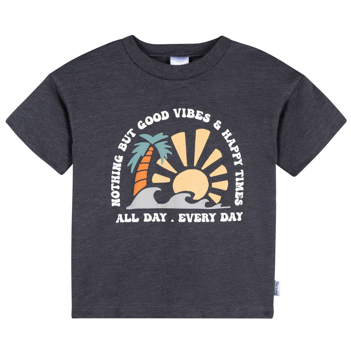 3-Piece Infant & Toddler Boys Good Vibes T-Shirts & Shorts, view 2