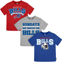 3-Pack Infant & Toddler Neutral Buffalo Bills T-Shirts