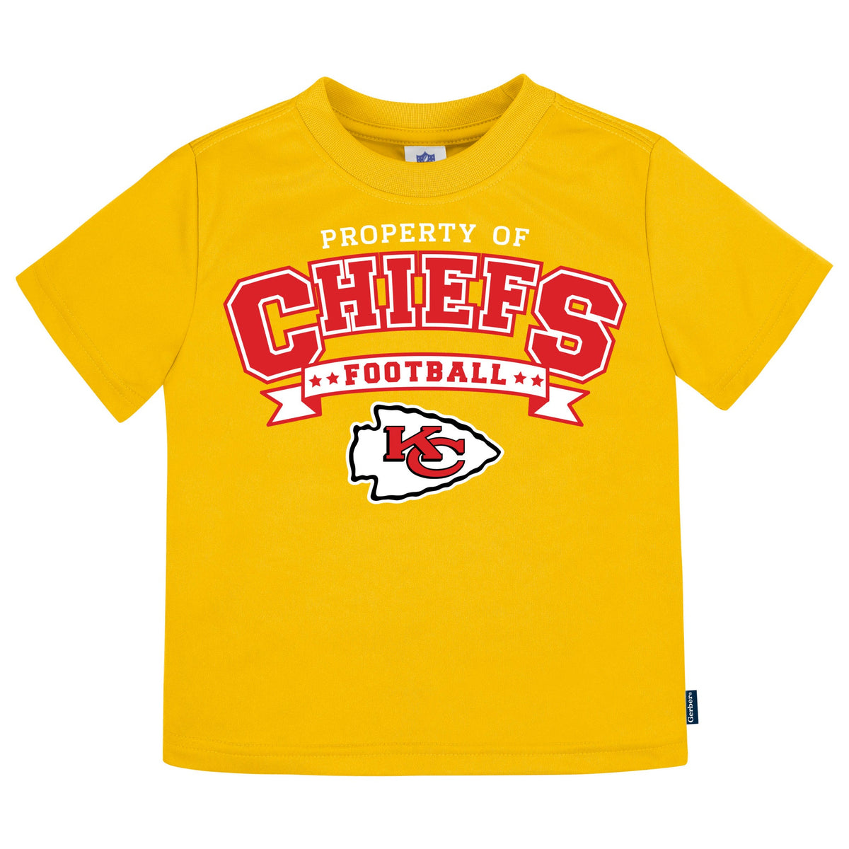 3-Pack Infant & Toddler Neutral Kansas City Chiefs T-Shirts, view 2