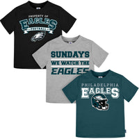3-Pack Infant & Toddler Neutral Philadelphia Eagles T-Shirts