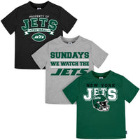 3-Pack Infant & Toddler Neutral New York Jets T-Shirts