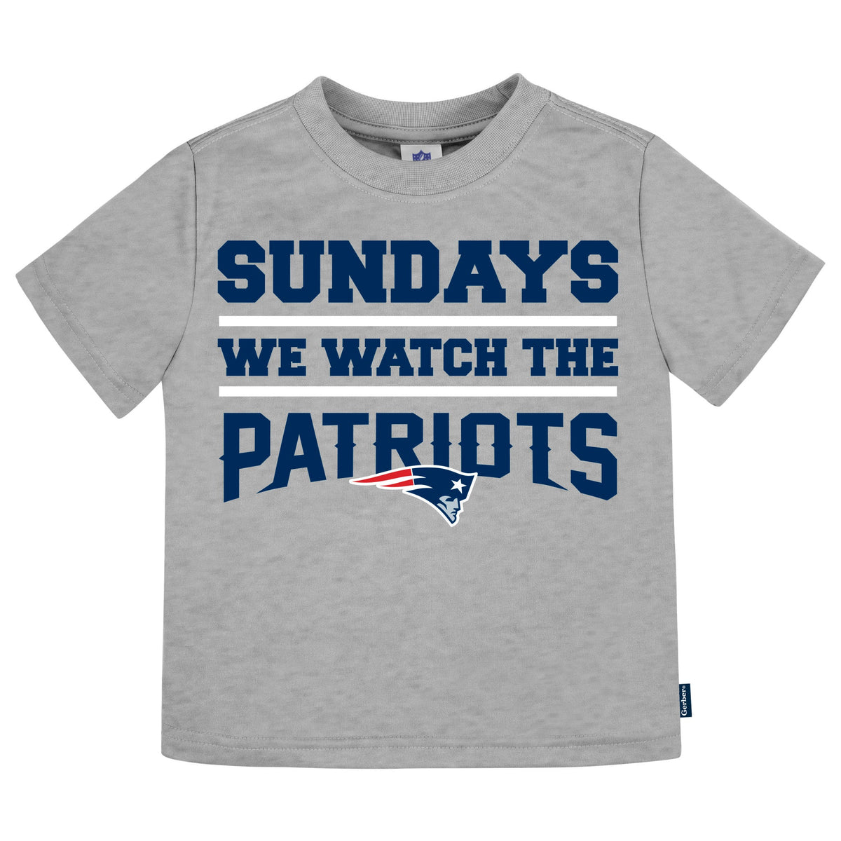 3-Pack Infant & Toddler Neutral New England Patriots T-Shirts, view 3