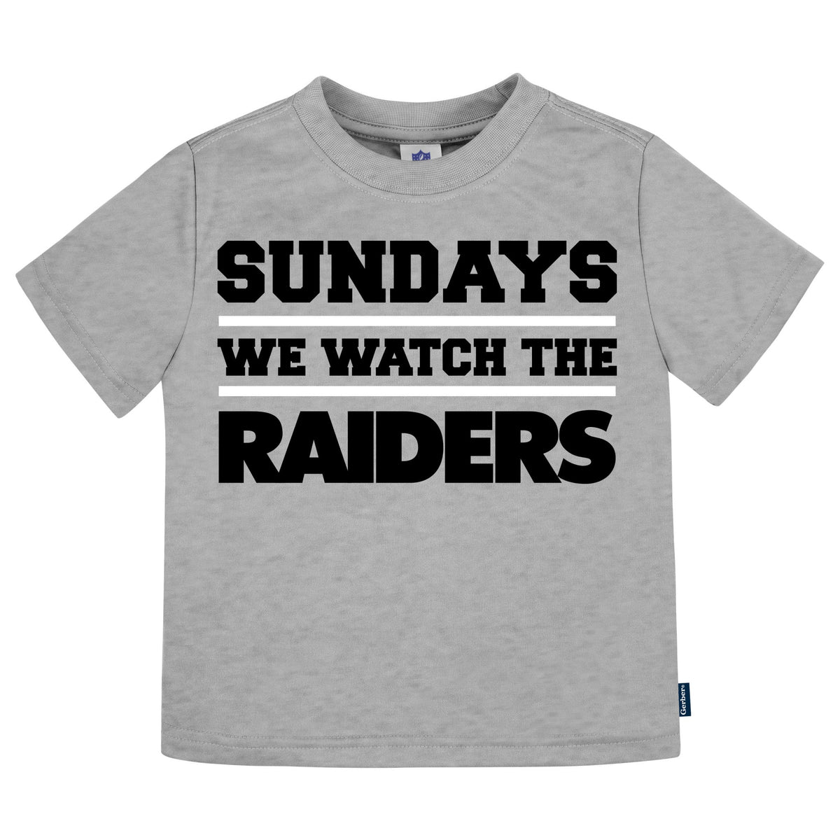 3-Pack Infant & Toddler Neutral Las Vegas Raiders T-Shirts, view 3