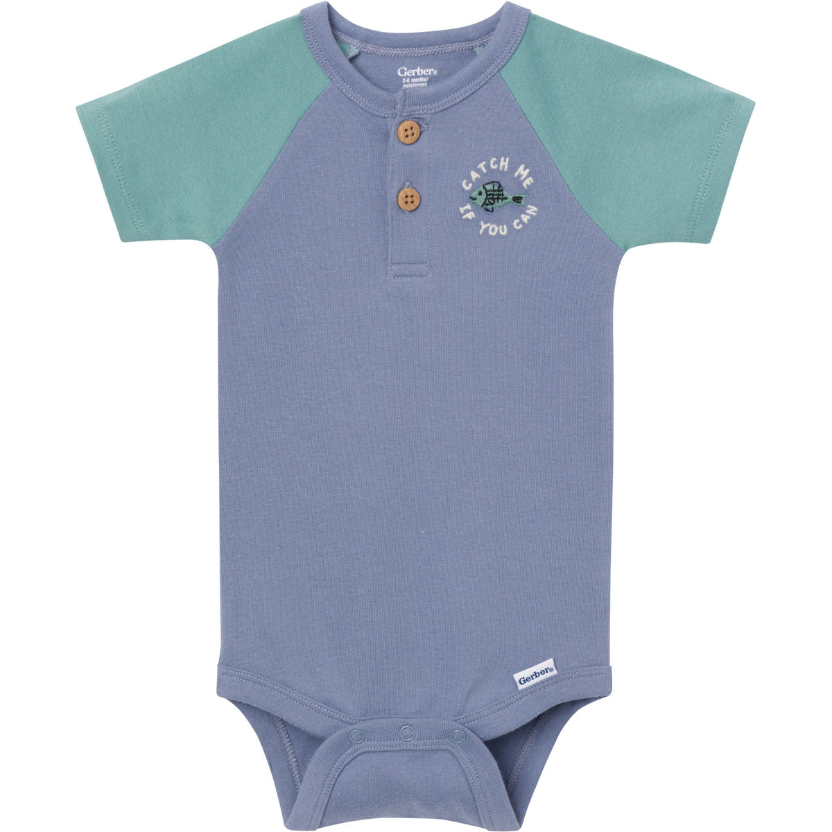 4-Pack Baby Boys Catch Me Fishing Short Sleeve Bodysuits-Gerber Childrenswear Wholesale