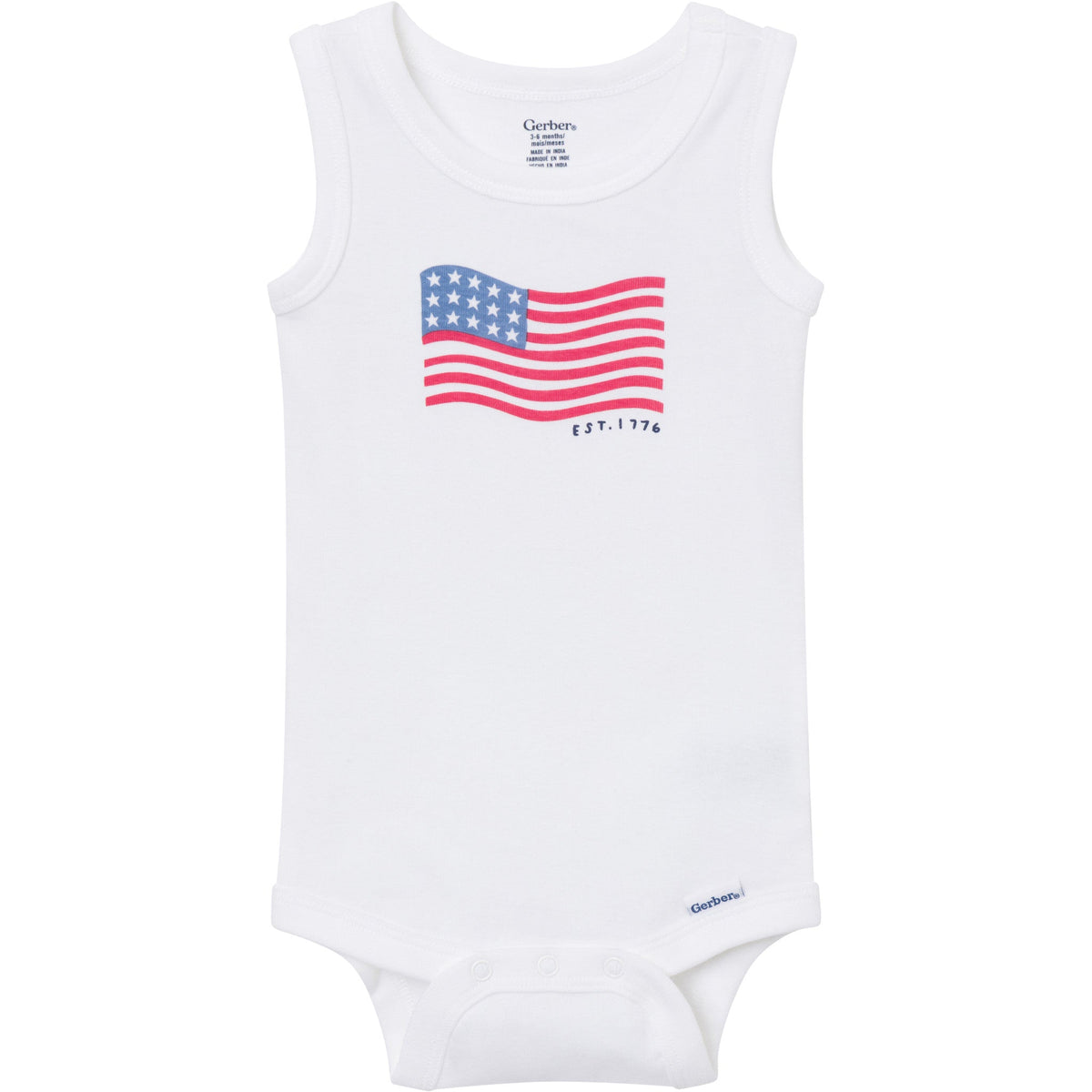 4-Pack Baby Boys Stars & Stripes Sleeveless Bodysuits-Gerber Childrenswear Wholesale