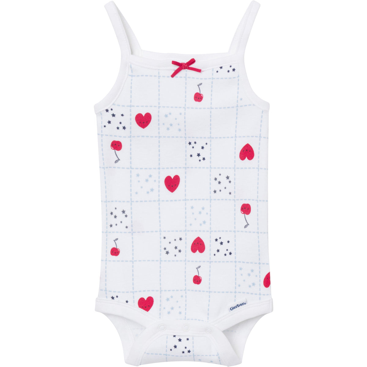 4-Pack Baby Girls Americana Sleeveless Bodysuits-Gerber Childrenswear Wholesale