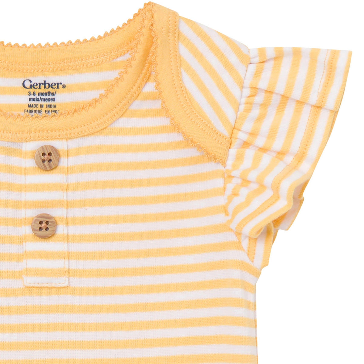 4-Pack Baby Girls Bee Flower Garden Short Sleeve Bodysuits-Gerber Childrenswear Wholesale