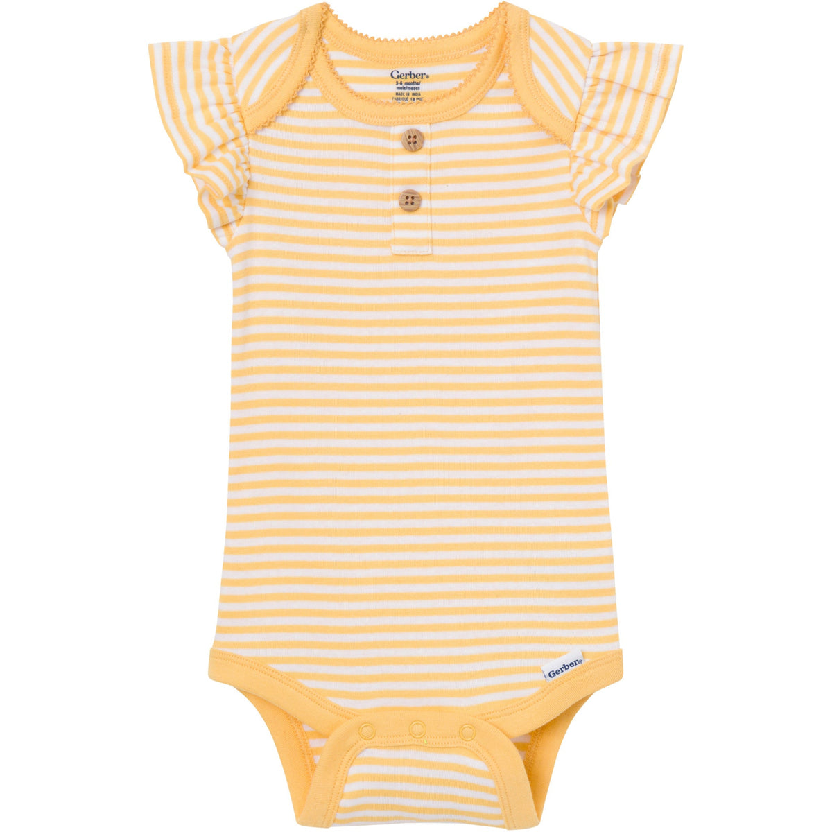 4-Pack Baby Girls Bee Flower Garden Short Sleeve Bodysuits-Gerber Childrenswear Wholesale