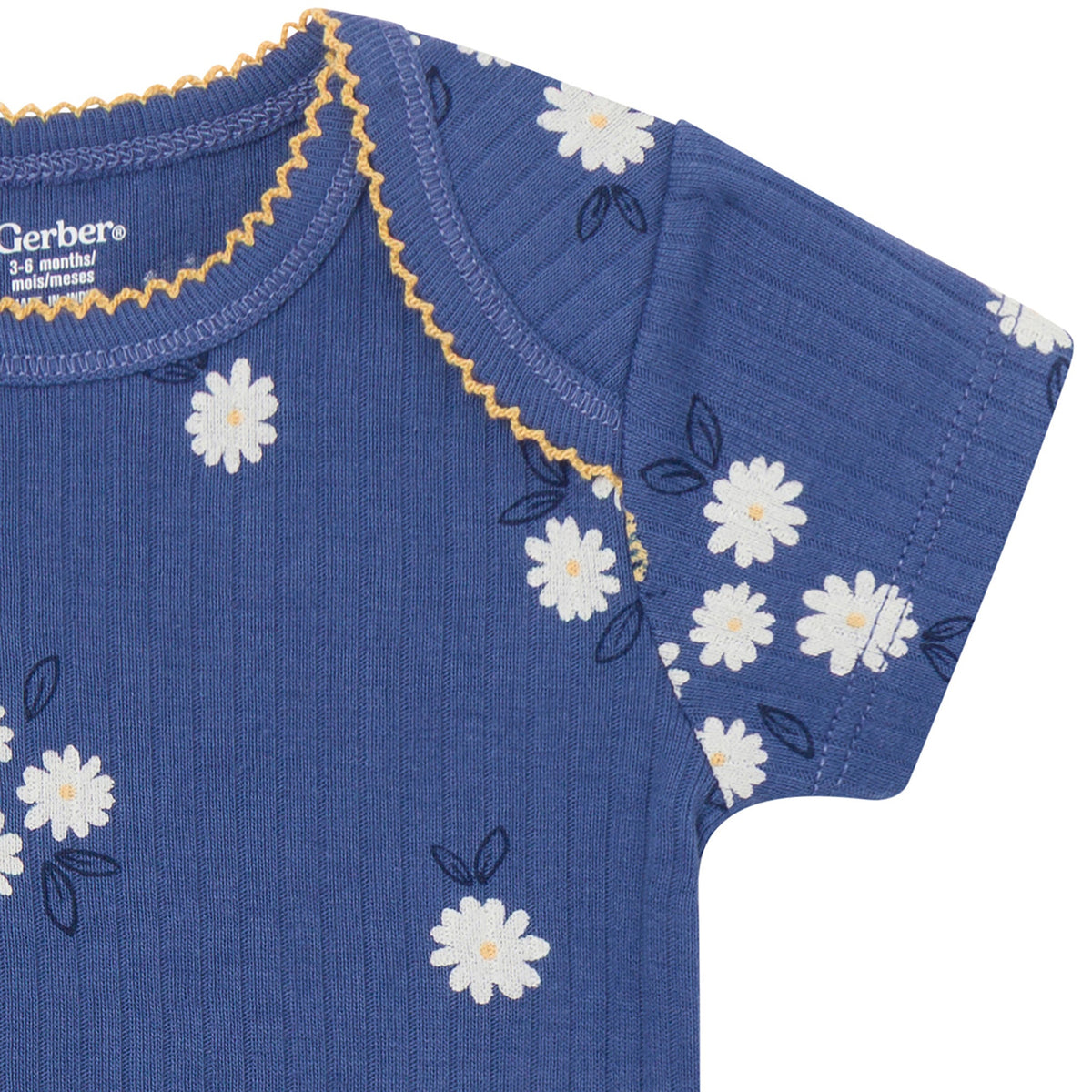 4-Pack Baby Girls Bee Flower Garden Short Sleeve Bodysuits-Gerber Childrenswear Wholesale