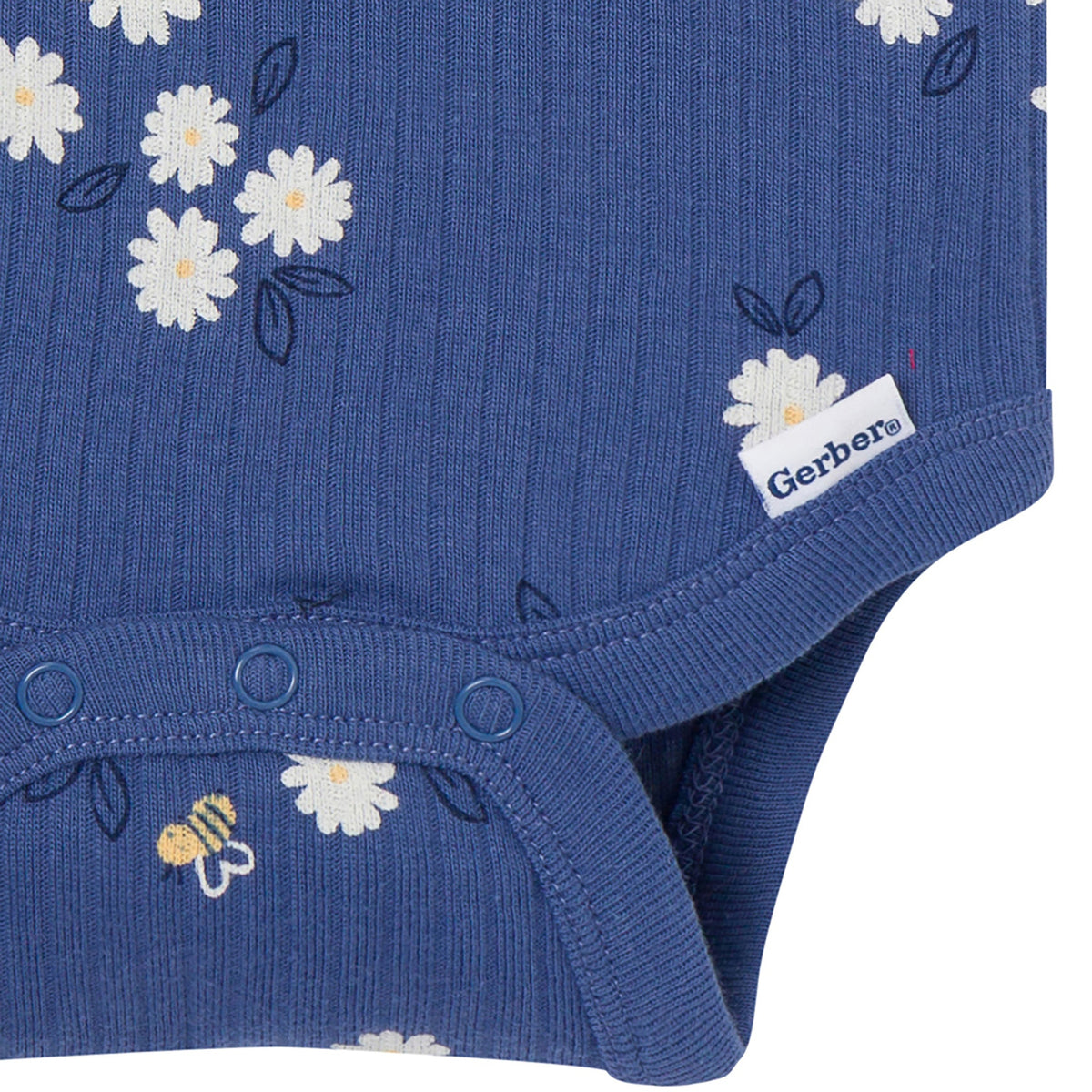 4-Pack Baby Girls Bee Flower Garden Short Sleeve Bodysuits-Gerber Childrenswear Wholesale