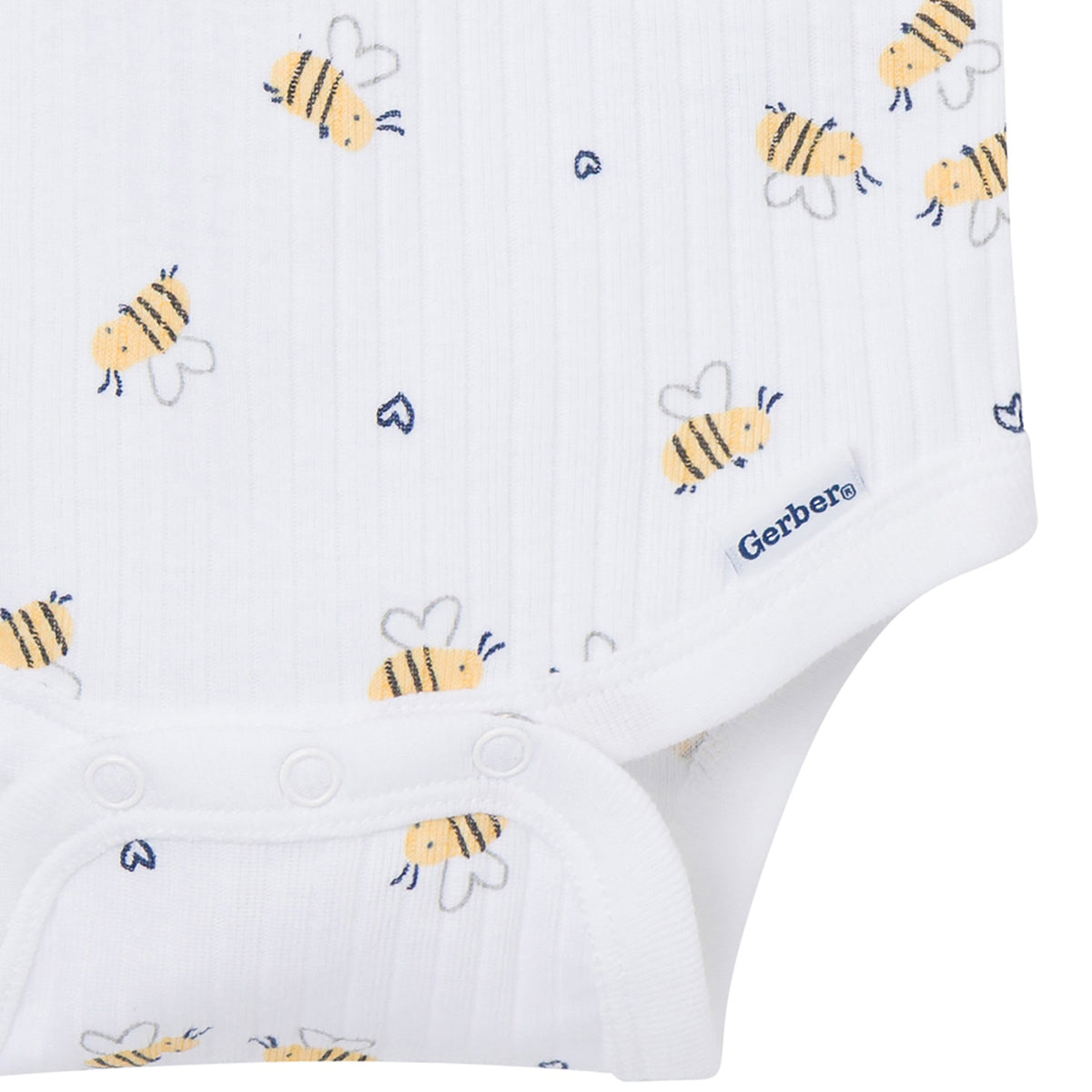 4-Pack Baby Girls Bee Flower Garden Short Sleeve Bodysuits-Gerber Childrenswear Wholesale
