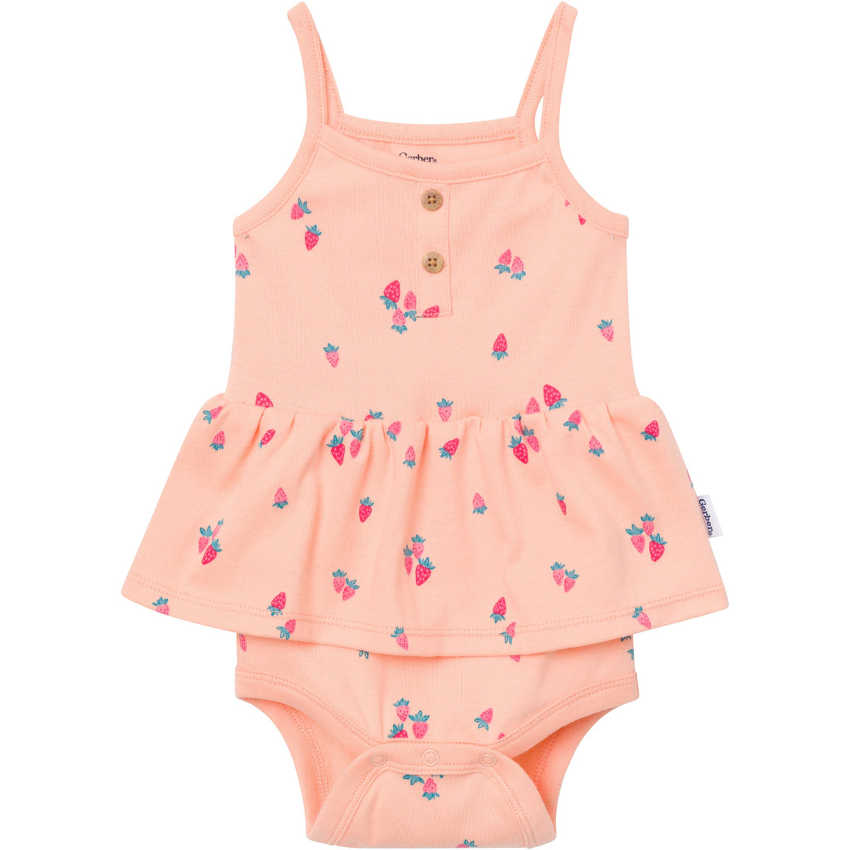 4-Pack Baby Girls Berries Sleeveless Bodysuits-Gerber Childrenswear Wholesale