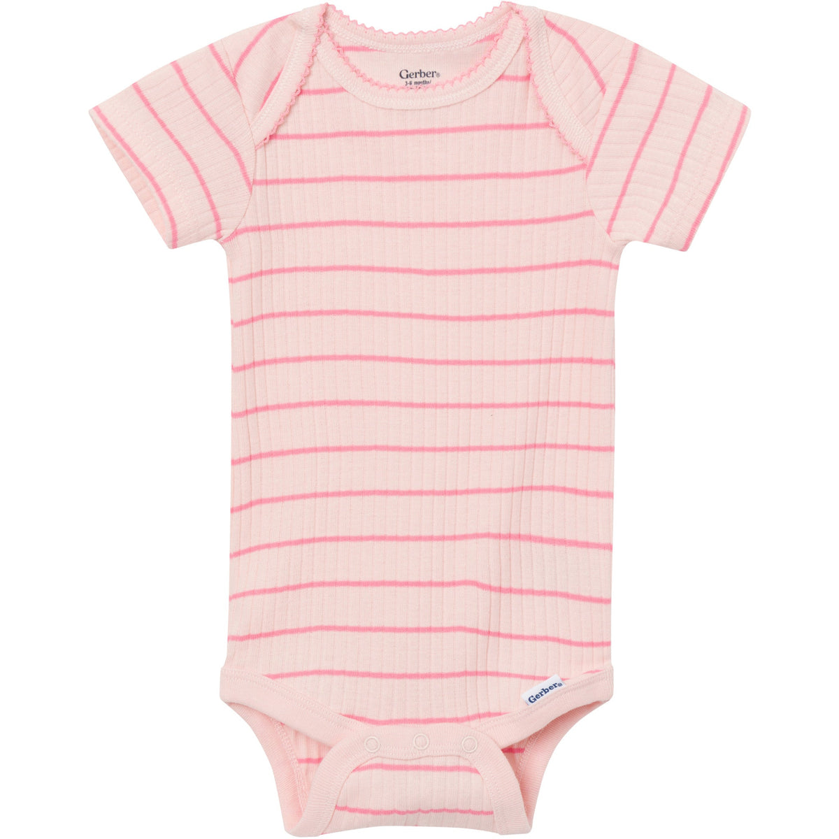 4-Pack Baby Girls Ladybug Pink Short Sleeve Bodysuits-Gerber Childrenswear Wholesale