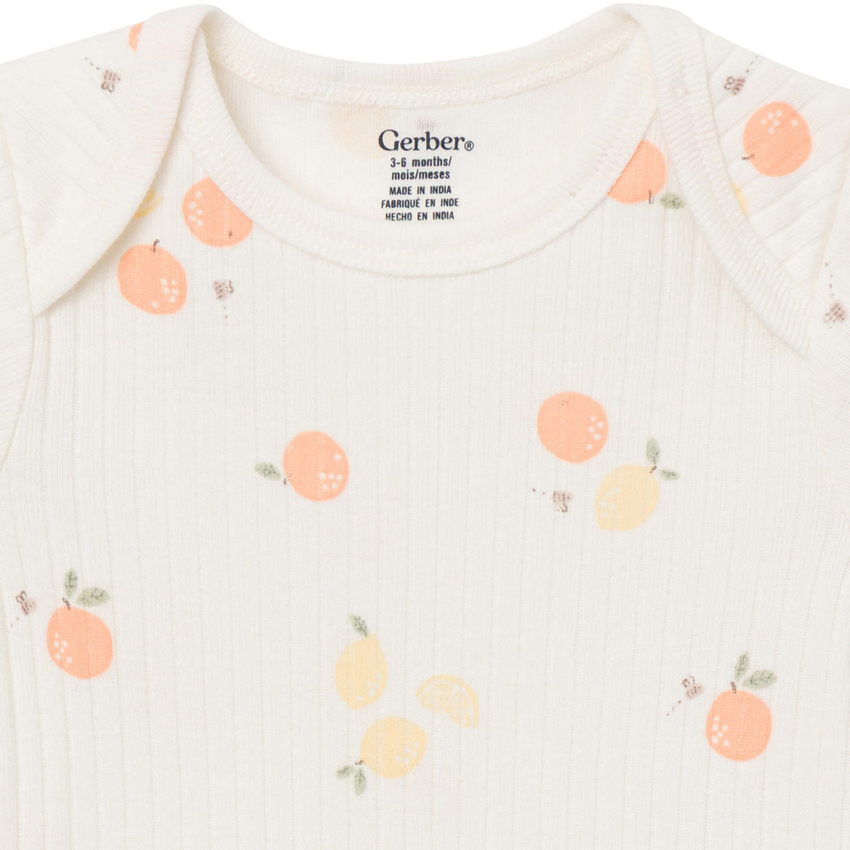 4-Pack Baby Neutral Fruit Picking Short Sleeve Bodysuits-Gerber Childrenswear Wholesale