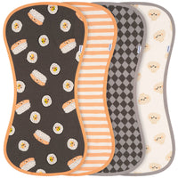 4-Piece Baby Neutral Sushi Burpcloth