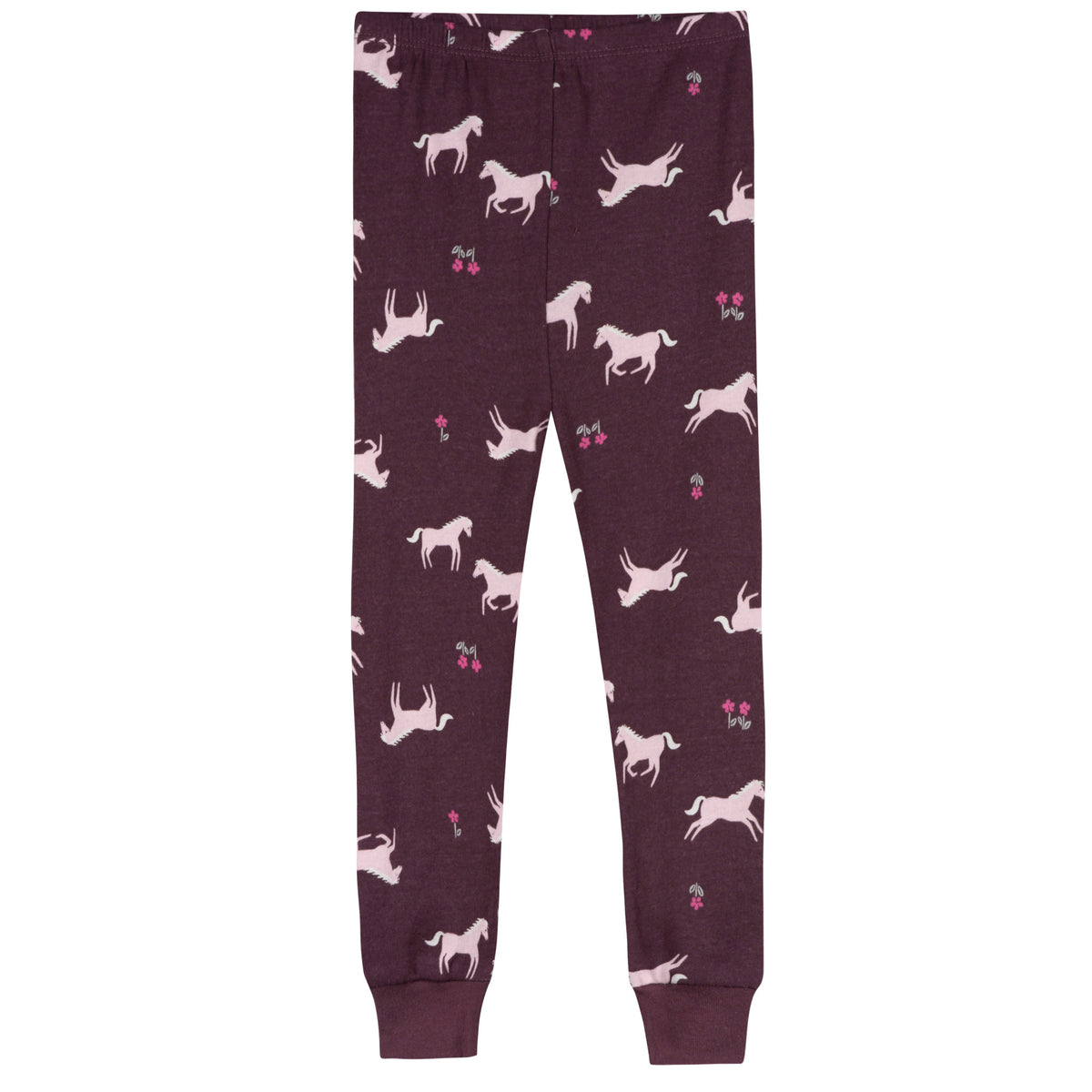 4-Piece Infant & Toddler Girls Horses Pajama Set