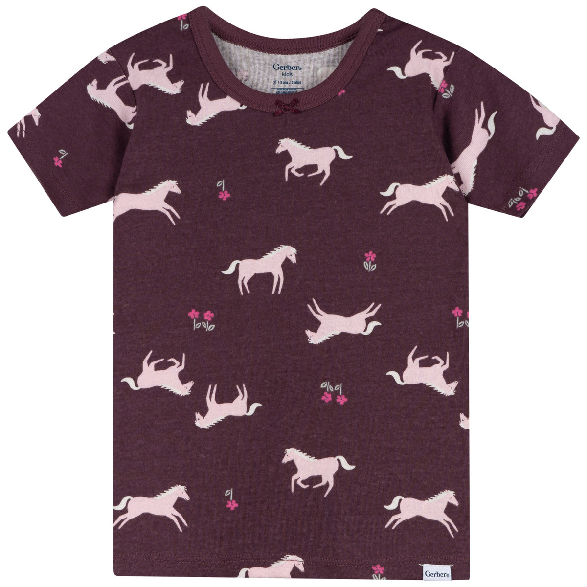 4-Piece Infant & Toddler Girls Horses Pajama Set