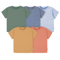 5-Pack Baby & Toddler Boys Earth Tones Short Sleeve T-Shirts