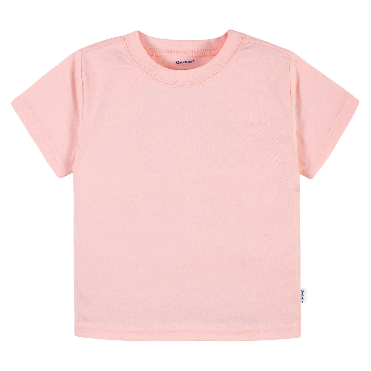 5-Pack Baby & Toddler Girls Bright Rainbow Short Sleeve T-Shirts, view 2