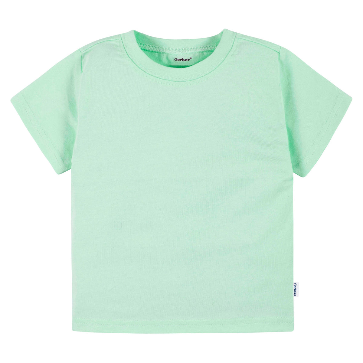5-Pack Baby & Toddler Girls Bright Rainbow Short Sleeve T-Shirts, view 3